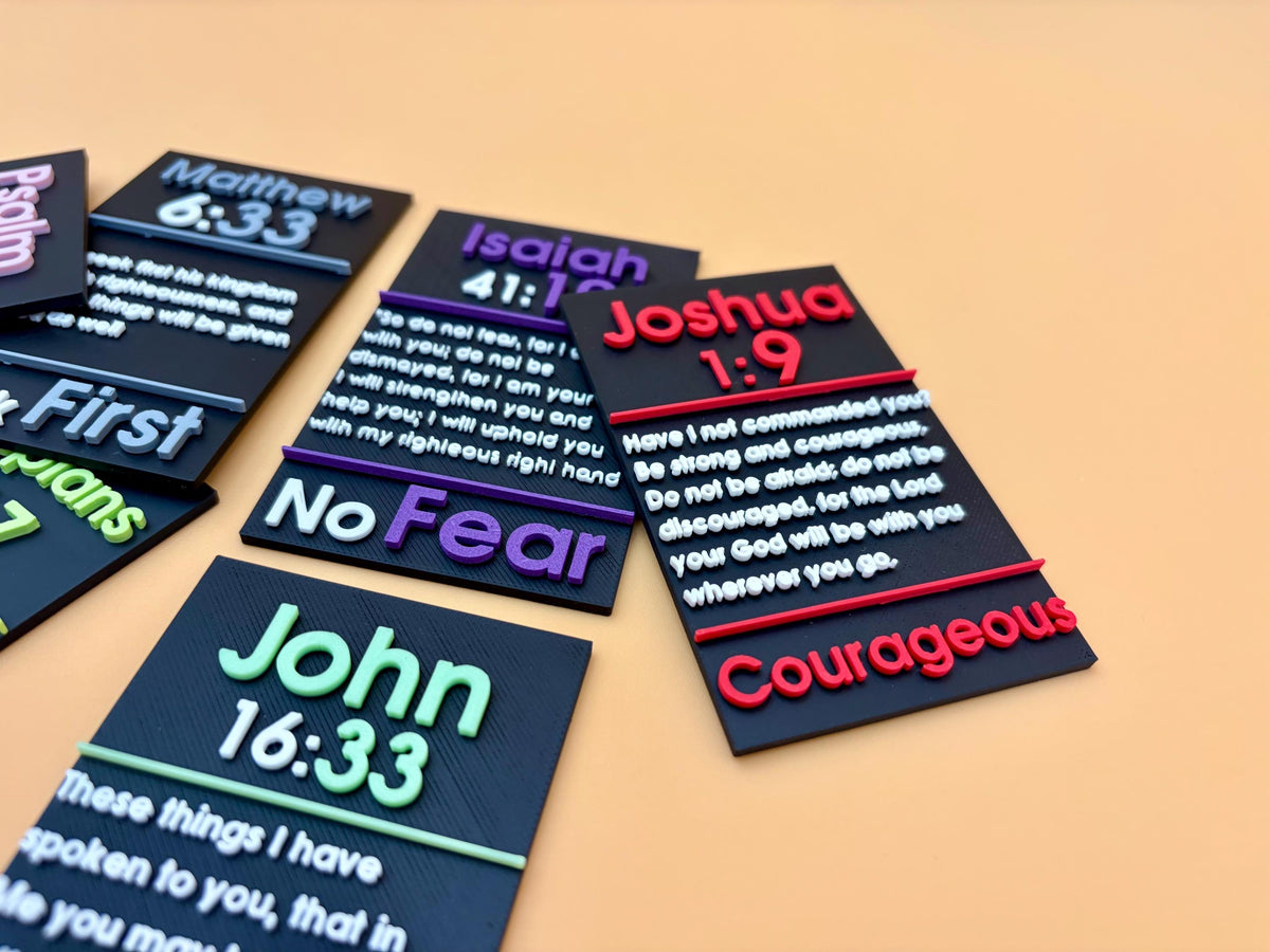 Personalized Bible Verse Magnet | Custom Colors | Prayer Keychain | Memorize Scripture | Faith | Christian Gift | Bible Study Group | Church