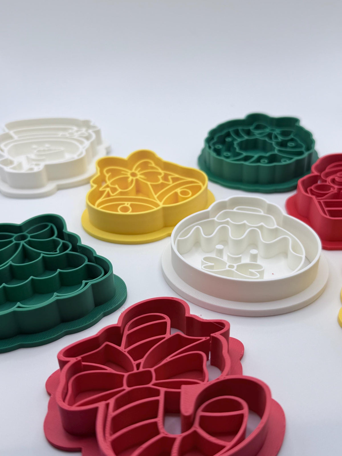 4-Inch Christmas Cookie Cutter Stamp Set, Holiday Baking Cutters, Choose 2, 4, 6 or Complete Set of 8