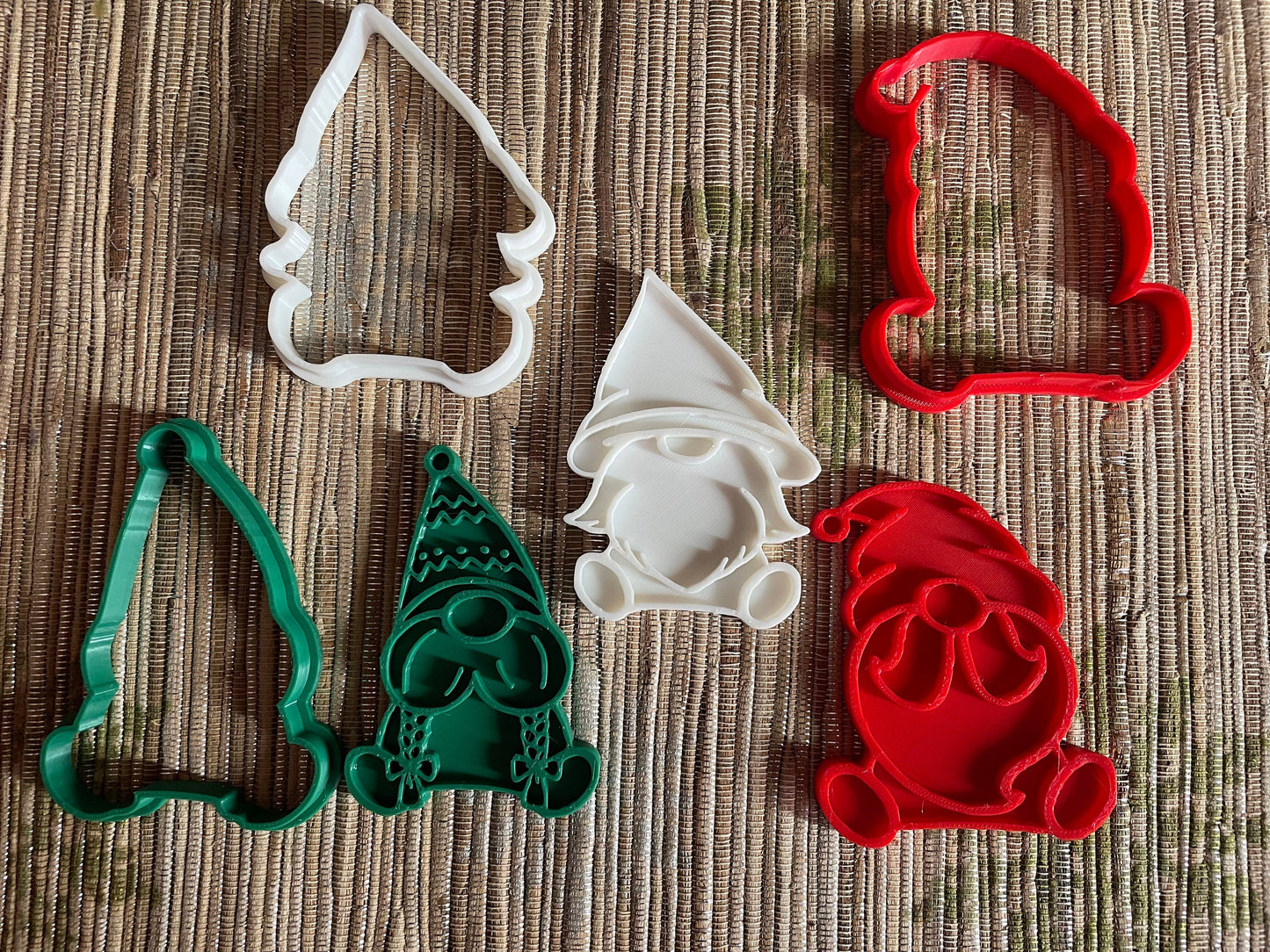 Festive Gnome Cookie Cutters | Set of 5 Holiday Baking Shapes
