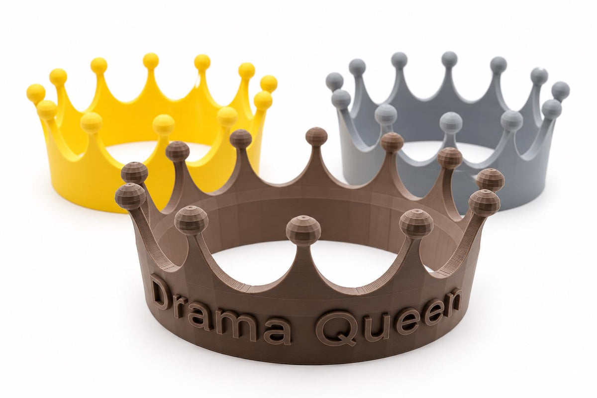 Funny 3D Printed Crown – Drama Queen, Last Place Legend, Novelty Party Crown, Gag Gift, Birthday Crown, Funny Awards, 3 Sizes