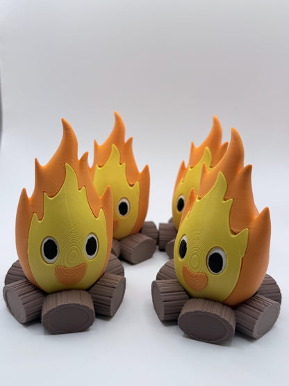 Chibi Fire Demon Bookshelf Decor | Fantasy Book Nook Buddy