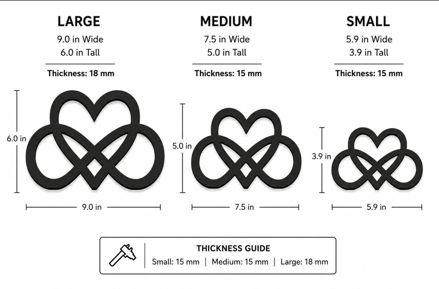 Personalized Infinity Heart Decor, Modern Love Knot Sculpture, Minimalist Couple Gift, Wedding Decor, Anniversary Gift, Shelf Decor