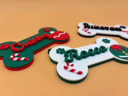 Personalized Dog Christmas Ornament | Custom Pet Name Decor | Puppy Name Plaque | Dog Lover Gift | Custom Decor | Holiday Season | Xmas Tree