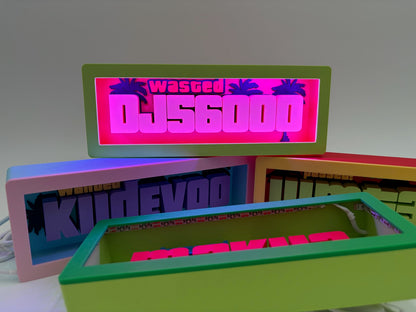 Custom Gaming Lightbox | Personalized Desk Decor