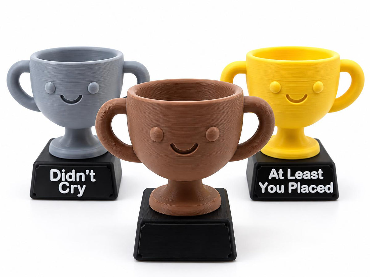 Funny Custom Trophy Award – 3D Printed Personalized Mini Trophy Cup, Gag Gift, Funny Desk Decor, Coworker Gift