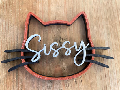 Personalized Cat Name Sign | Custom Pet Wall Decor