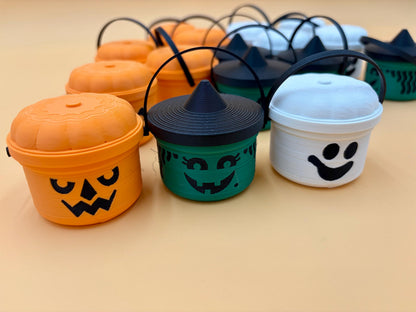 Custom Halloween Mini Buckets | Custom Colors | Cute Pumpkin | Gifts for School | Party Favors | Halloween Party | Trick or Treat