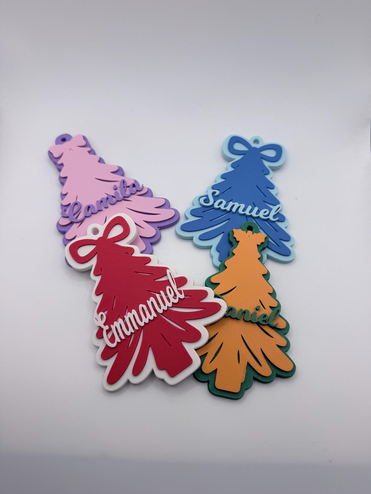 Personalized Christmas Tree Ornament with Name, Custom 3D Printed Ornament, Family Christmas Keepsake, Stocking Stuffer, Holiday Gift