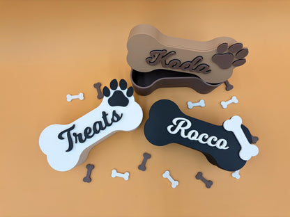 Personalized Dog Treat Container | Custom Name | Food Sign | Doggie Treat Organizer | Personalized | Pet Gifts | Gift | Mom | Pup |