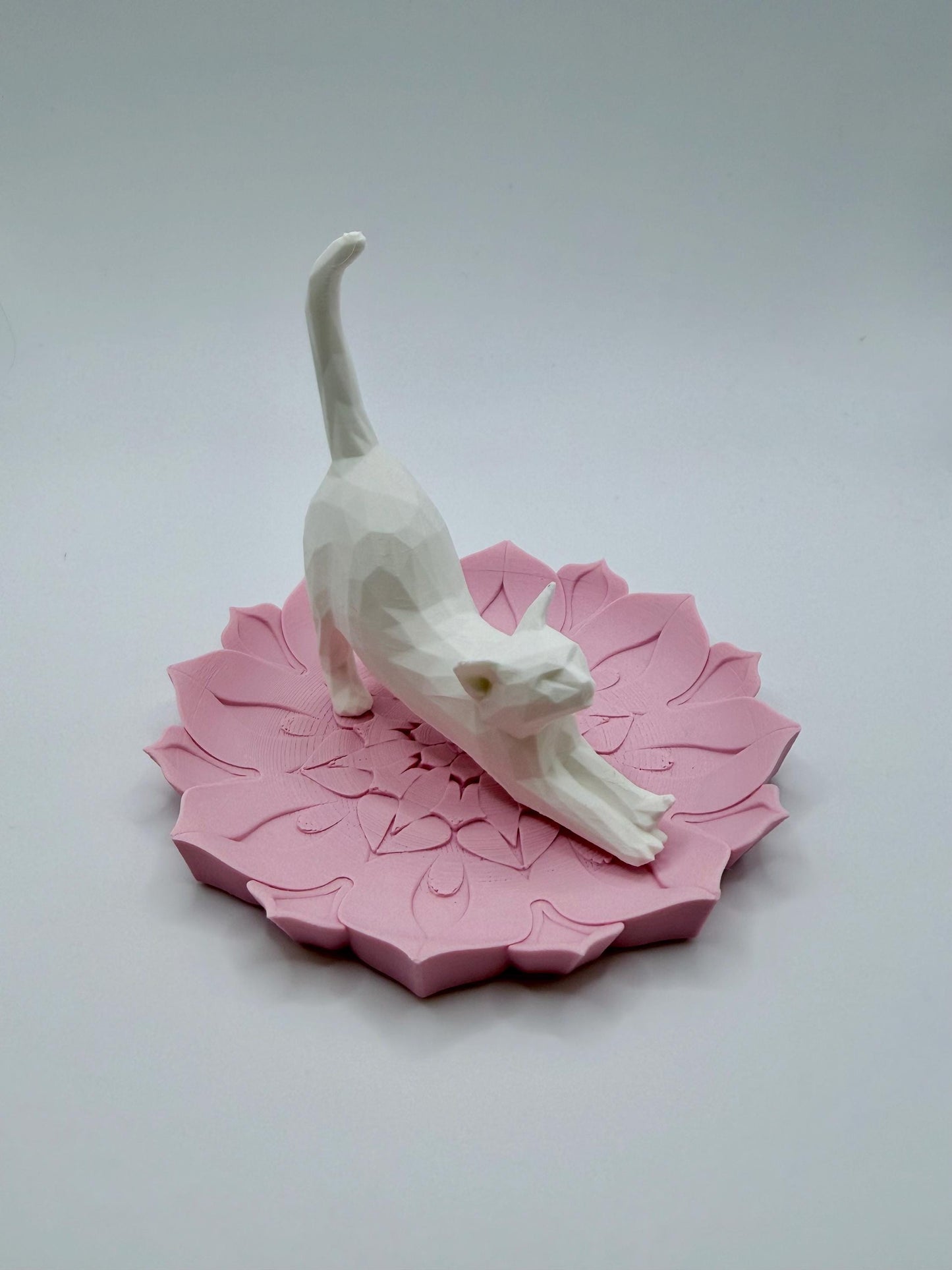 Floral Cat Ring Holder | Personalized Engagement Gift for Her