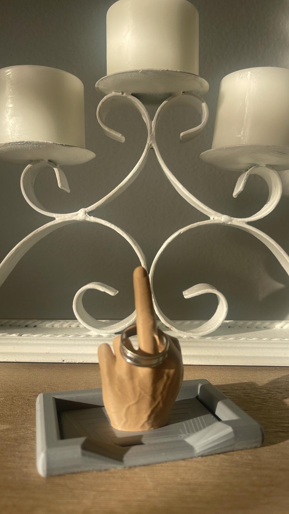 Middle Finger Ring Holder | Funny Gag Gift Jewelry Dish