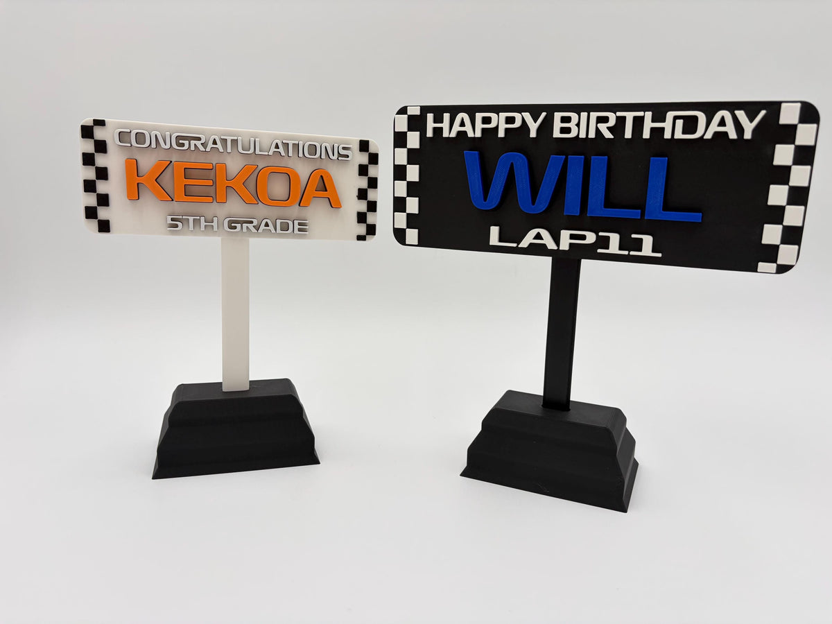 Motorsport Cake Topper | Personalized | Custom | Racing | Party Decoration | Desk Sign | Racing Decor | Car | Birthday