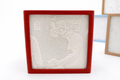 Custom Photo Lithophane Night Light | Personalized Shadow Box