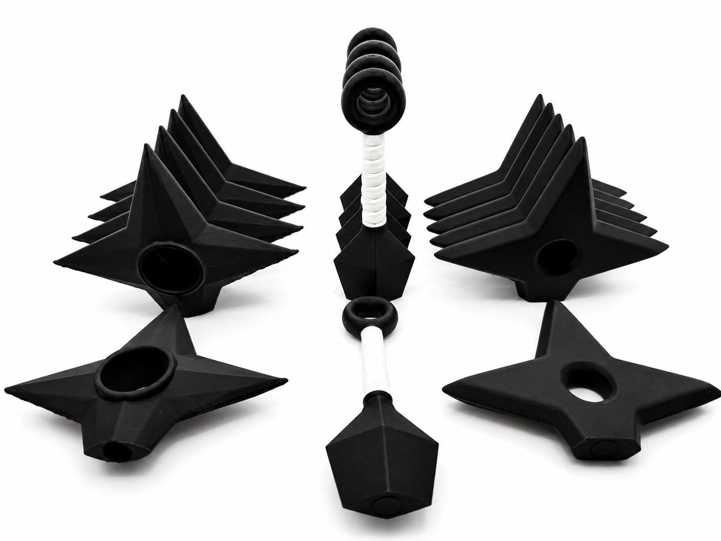 Ninja Fridge Magnets Set | 3D Printed Shuriken & Kunai Magnets | Anime Inspired Kitchen Magnets | Locker Magnets | Ninja Gift | Refrigerator