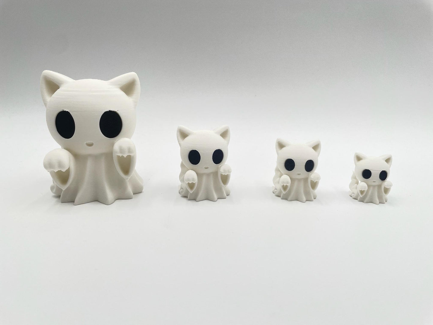Ghost Cat Figurine | Kawaii Halloween Decor
