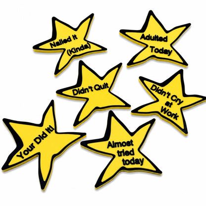 Funny Gold Star Magnet, Sarcastic Fridge Magnet, Funny Coworker Gift, Adulting Award, Office Humor, 3D Printed Magnet