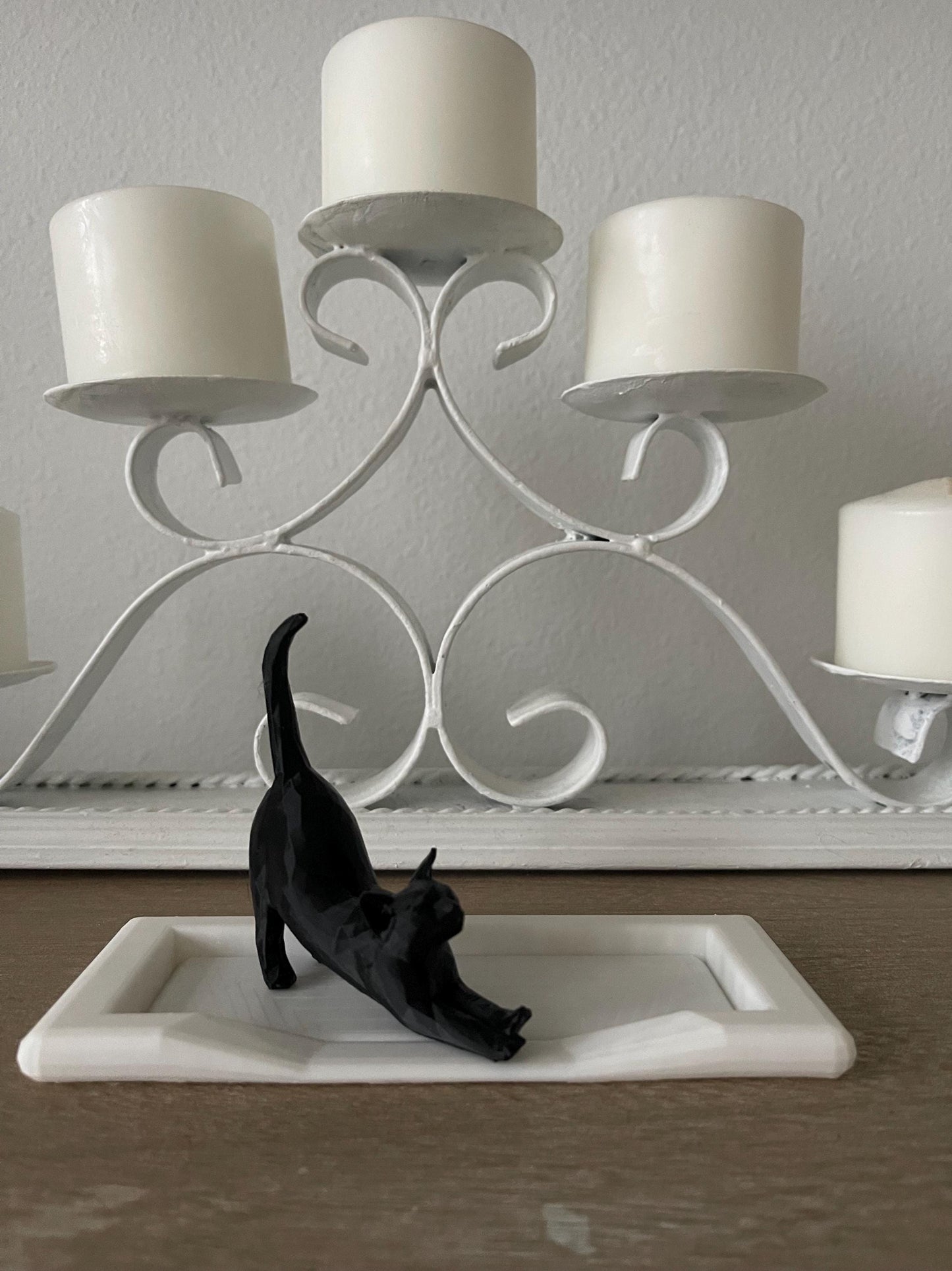 Cat Ring Holder with Cat Bed Ring Dish (Small or Large ) | Engagement Gift Personalized Ring Holder | Gifts For Her | 3D Printed | Plastic