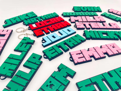 Gaming-Themed 3D Name Keychain | Custom Keyring for Consoles