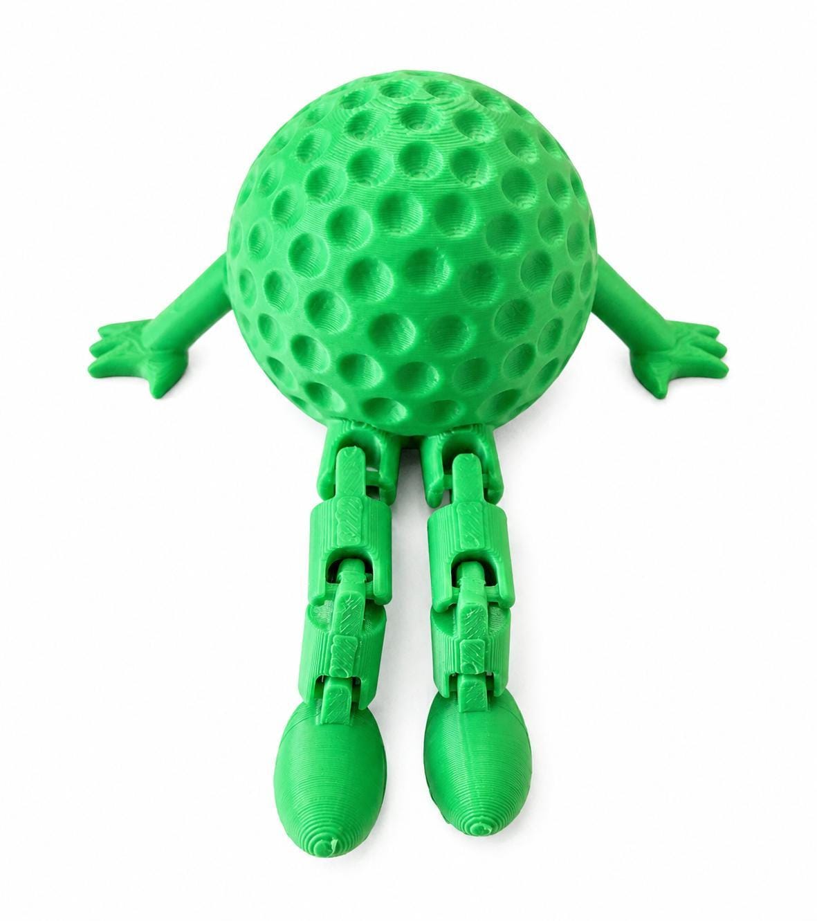 Articulated Golf Ball Buddy, 3D Printed Desk Toy for Lovers