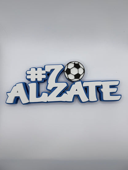Personalized Sports Name Sign | Jersey Number Keychain