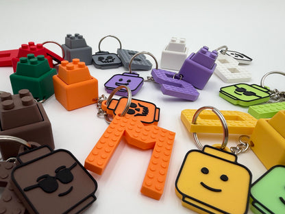 Personalized Building Block Fidget Keychain | Party Favor Sets