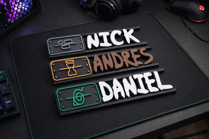 Custom Ninja Anime Name Plate | Personalized Desk Decor