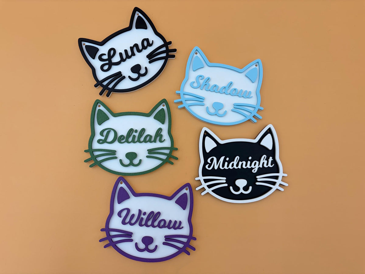 Personalized Cat Sign | Custom Name Sign | Cat Sign | Food Sign | Wall Decor | Personalized Sign | Pet Gifts | Gift | Mom | Kitten | Catio