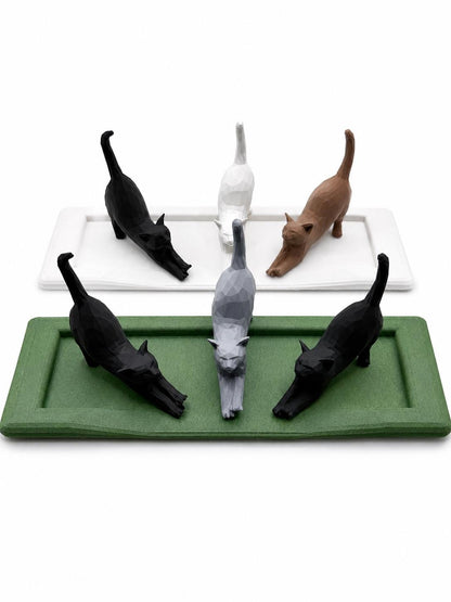 Three Cats Ring Holder | Cat Lover Engagement Gift