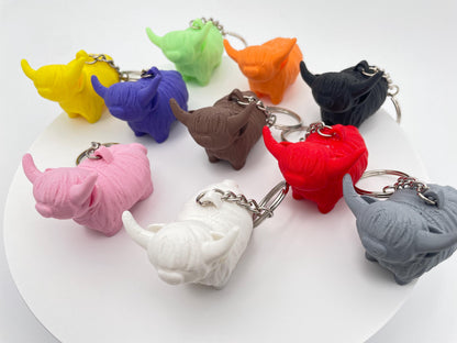 Highland Cow Keychain | Personalized Farmhouse Gift