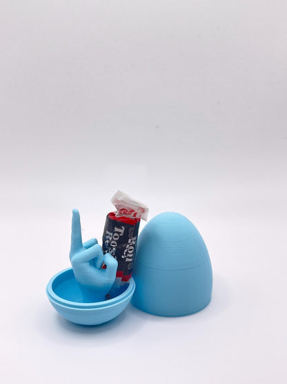 Surprise Middle Finger Egg – Funny 3D Printed Gag Gift Spheres with Unique Designs
