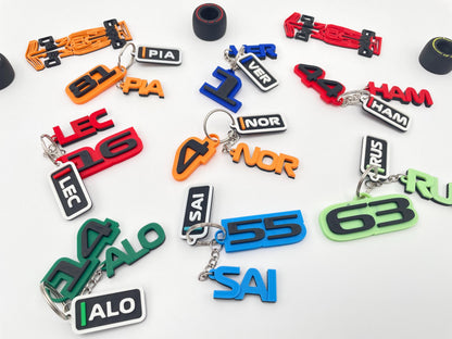 2026 F1 Driver Keychain, Racing Fan Gift