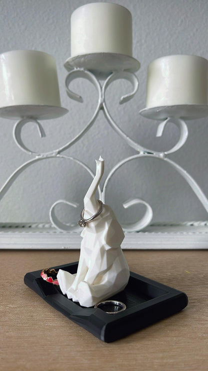 Minimalist Elephant Ring Holder | Engagement Gift for Her