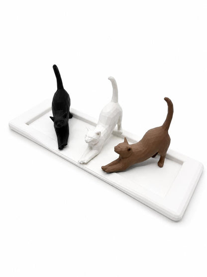 Three Cats Ring Holder | Cat Lover Engagement Gift
