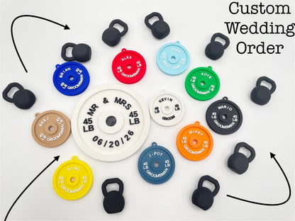 Personalized Weight Plate Keychain | Custom Gym Gift