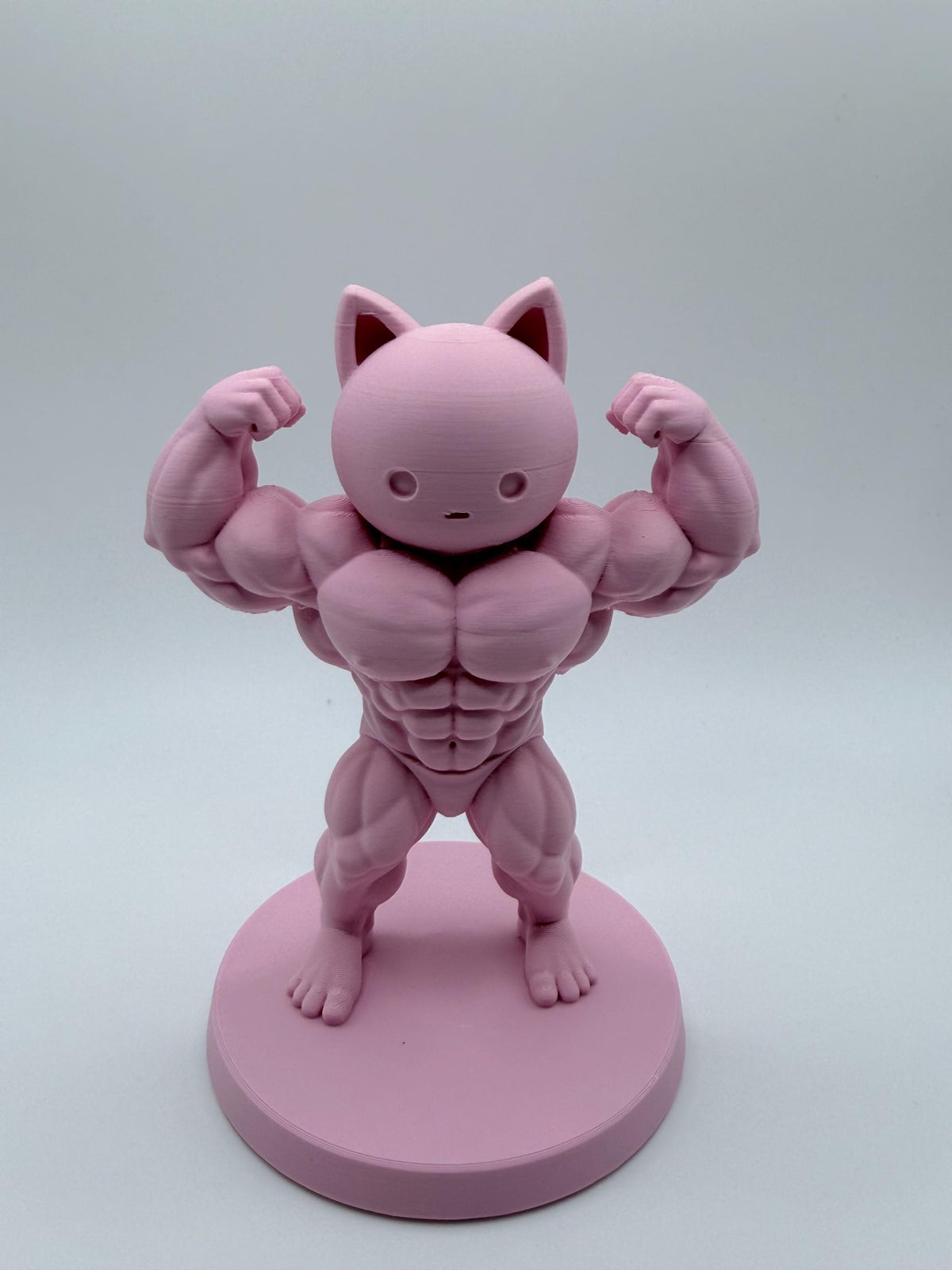 Buff Muscle Figure, Desk Decor, Cute Bodybuilder Collectible, Kawaii Desk Toy, Funny Gym Gift, Glow Option Available