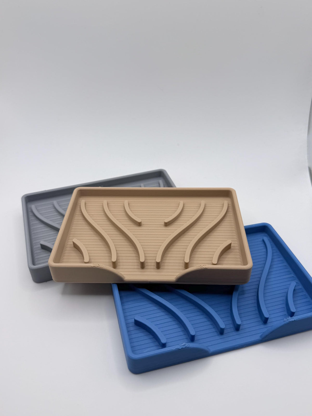 Modern Soap Dish | Self Draining Soap Holder | Soap Saver Tray | Bathroom Sink Organizer | Minimalist Bathroom Decor