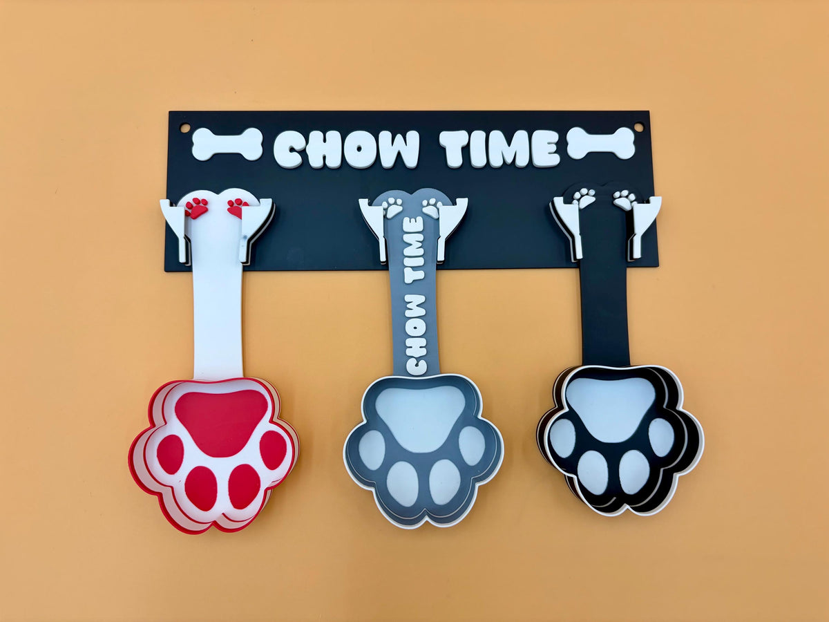Personalized Dog Food Scoop | Custom Puppy Kibble Measuring Cup | Paw Shaped Portion Control | Measuring Cup Pet |