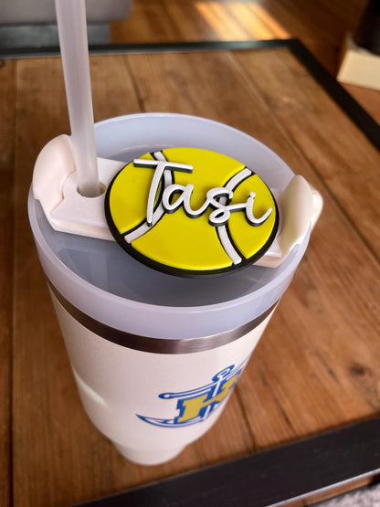 Personalized Stanley Tumbler Topper, 3D Printed Name Plate
