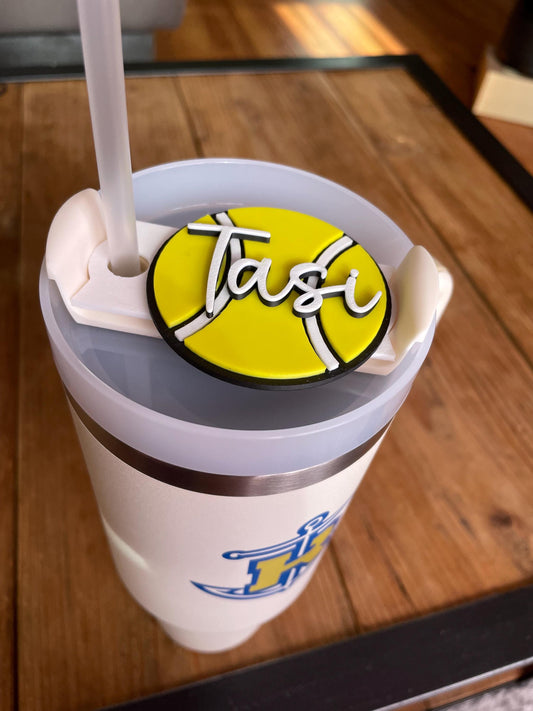 Personalized Stanley Tumbler Topper, 3D Printed Name Plate