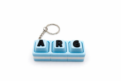 Custom 3-Letter Fidget Keychain | Soccer & Country Fan Gift