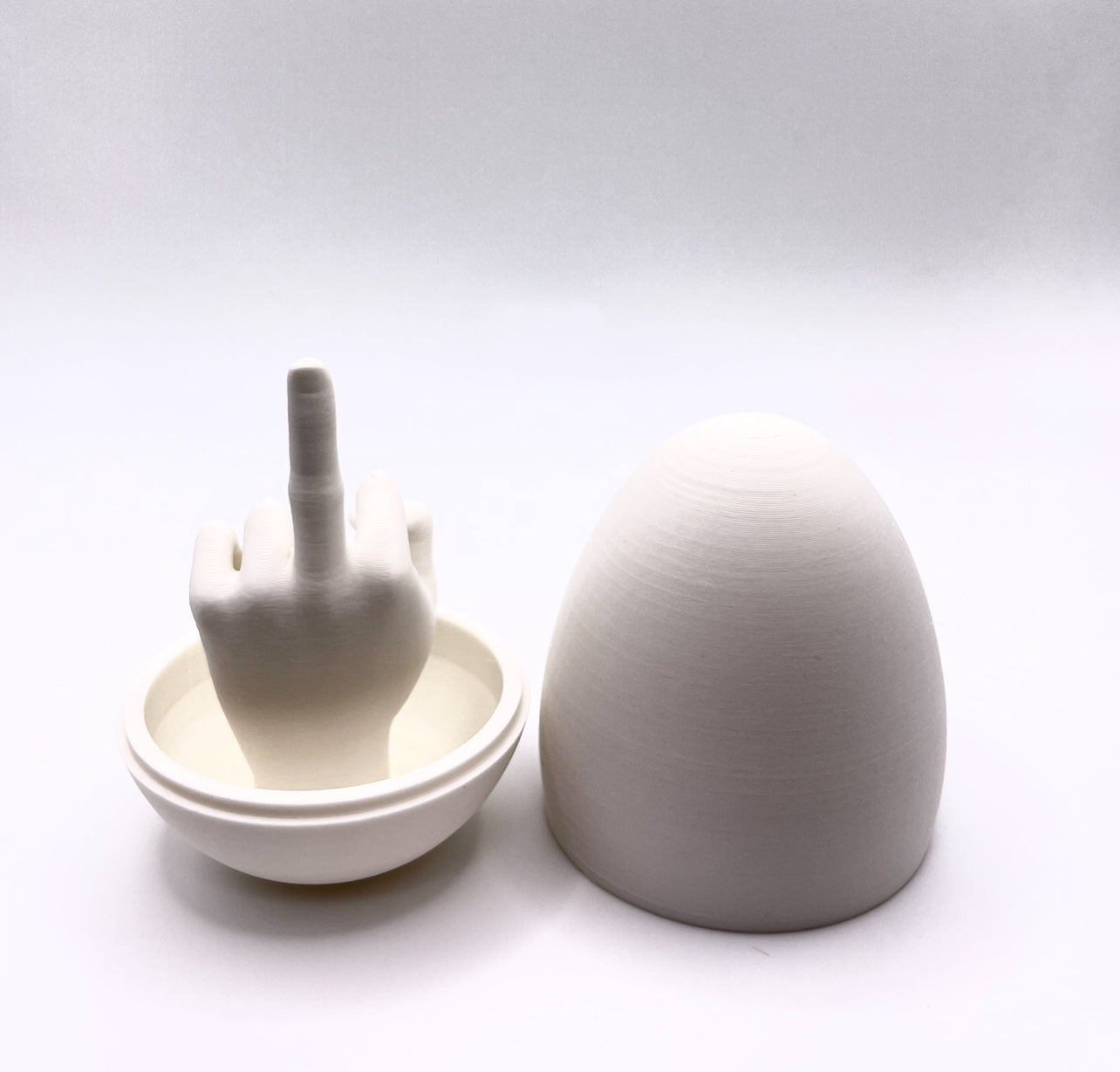 Surprise Middle Finger Egg – Funny 3D Printed Gag Gift Spheres with Unique Designs
