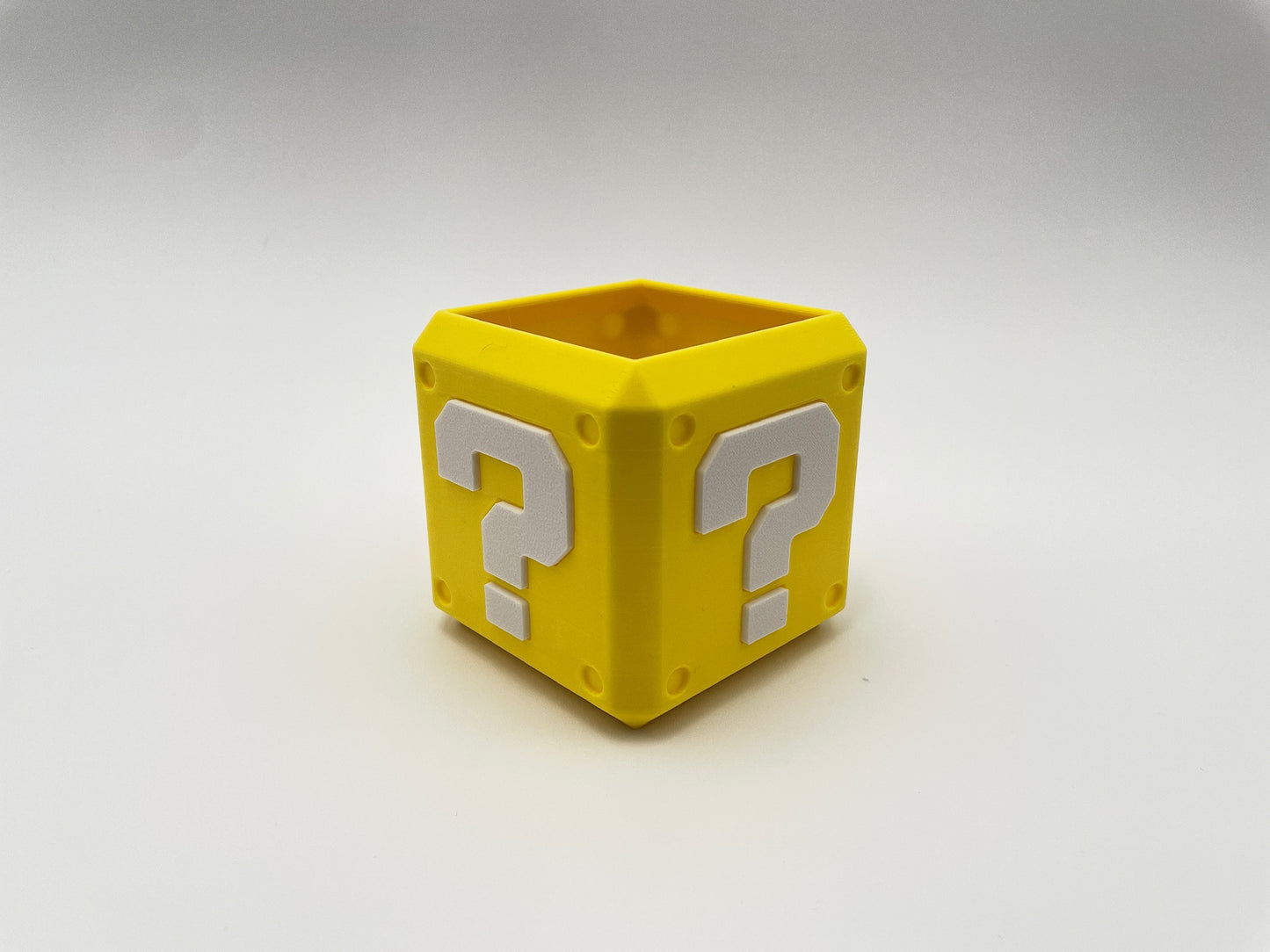 Super Mario Question Block Pen Holder – 3D Printed Desk Organizer