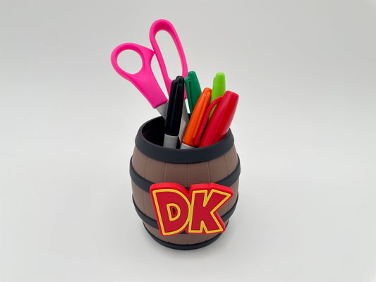 Donkey Kong Barrel Pen Holder – DK Desk Organizer