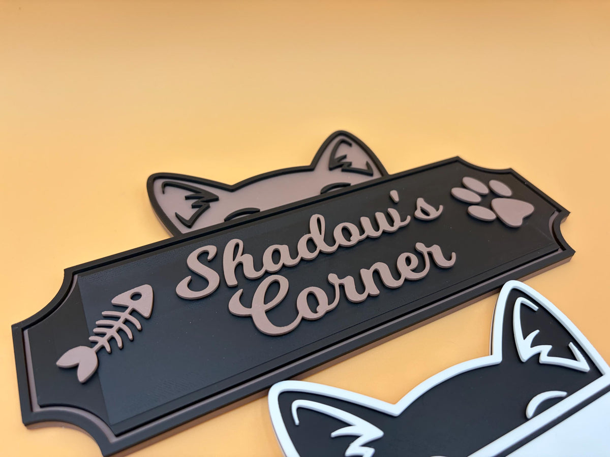Personalized Cat Sign | Custom Name Sign | Cat Sign | Food Sign | Wall Decor | Personalized Sign | Pet Gifts | Gift | Mom | Kitten | Catio