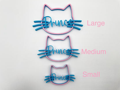 Custom Multicolor Cat Name Sign | 3D Printed Pet Wall Decor