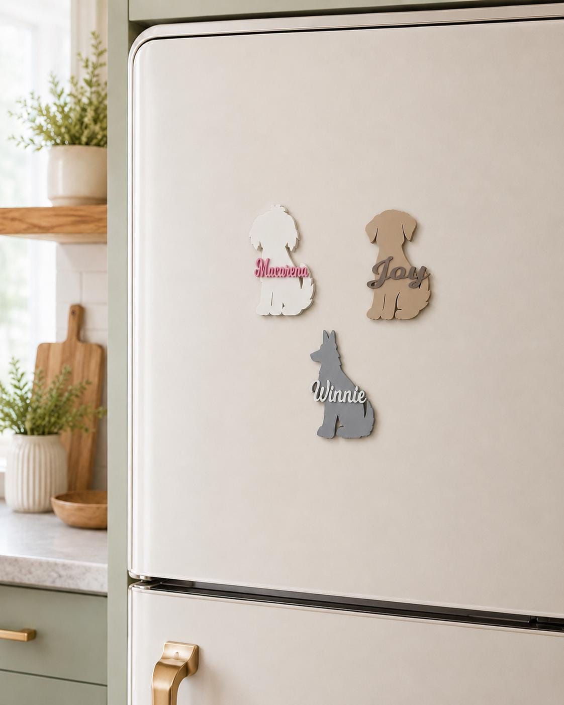 Personalized Dog Name Magnet | Custom Pet Fridge Magnet | Dog Breed Magnet | Puppy Name Magnet | Pet Lover Gift | Custom Dog Decor