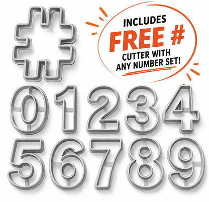 Sports Number Cookie Cutters 0-9 | Birthday Baking Set