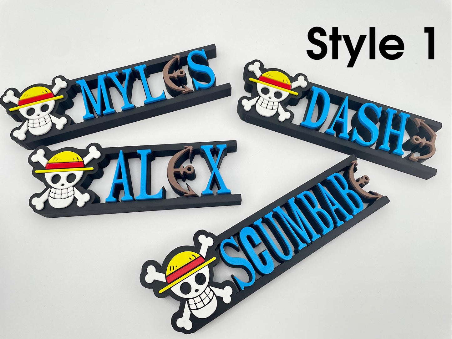 Custom One-of-a-Kind  Name Plate | Personalized Desk or Shelf Decor | Anime | Pirate | Custom Gifts
