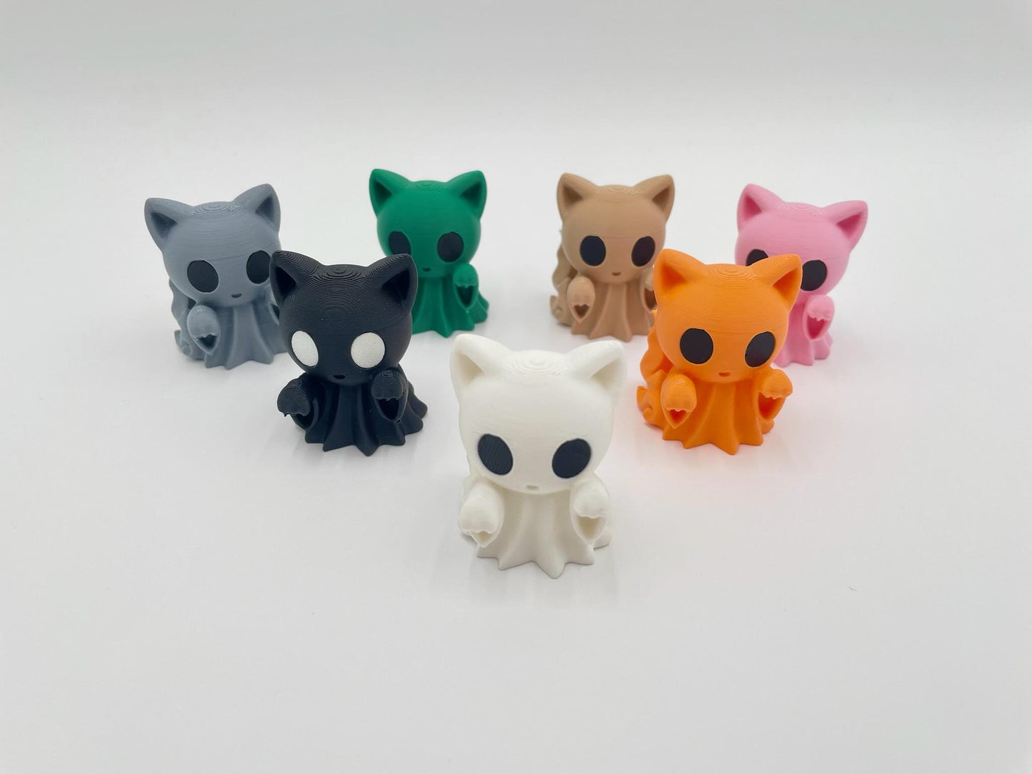 Ghost Cat Figurine | Kawaii Halloween Decor