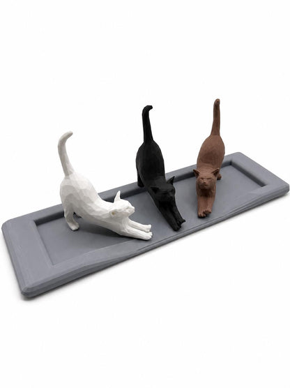 Three Cats Ring Holder | Cat Lover Engagement Gift